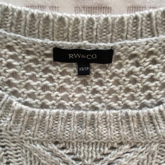 RW&Co. Grey Knit Angora Sweater XS Excellent Condition - Picture 2 of 9